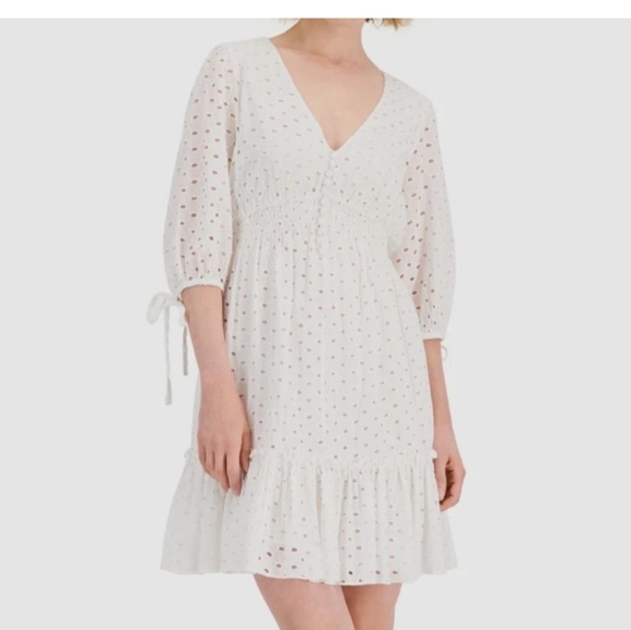 Taylor Dresses & Skirts - White Polka Dot Dress